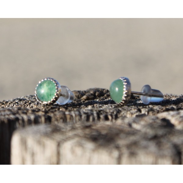  Collier ras de cou aigue marine - pierres boules 8mm