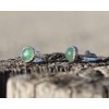  Collier ras de cou aigue marine - pierres boules 8mm