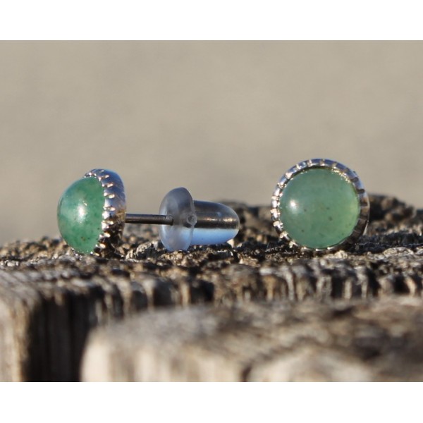  Collier ras de cou aigue marine - pierres boules 8mm