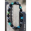 Bracelet de protection pour homme et femme Oeil de tigre et Agate noir