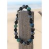 Bracelet de protection pour homme et femme Oeil de tigre et Agate noir