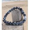 Bracelet pour homme Onyx, Howlite, Pierre de lave
