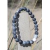 Bracelet pour homme Onyx, Howlite, Pierre de lave