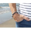 Bracelet pour homme Onyx, Howlite, Pierre de lave