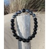 Bracelet pour homme oeil de tigre, labradorite, jaspe et crâne