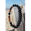 Bracelet "protection" en Obsidienne noire et œil de tigre