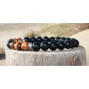 Bracelet "protection" en Obsidienne noire et œil de tigre
