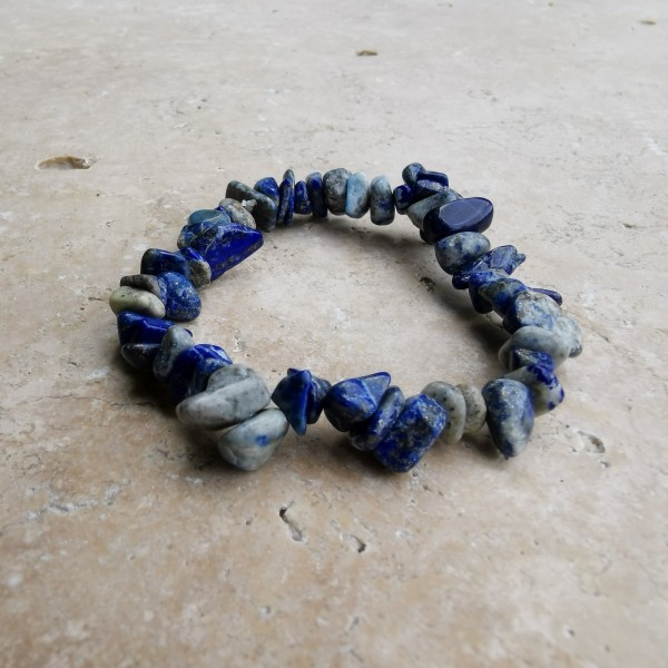 Bracelet en pierre de Lapis-lazuli