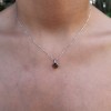  Collier ras de cou aigue marine - pierres boules 8mm