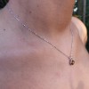  Collier ras de cou aigue marine - pierres boules 8mm