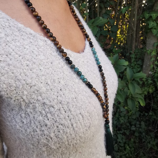 Collier de perle mala méditation - Pierres 8mm