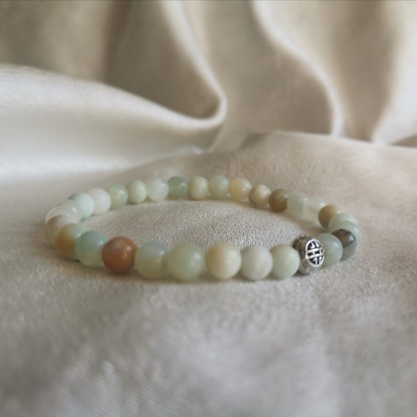 Bracelet boule en pierre d'amazonite