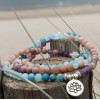 Bracelet mala lotus Amour & Créativité - Pierres 6mm