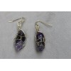 Boucles d'oreilles "goutte" en pierre d'Améthyste