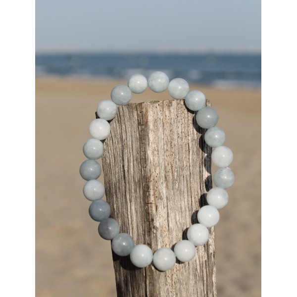 Bracelet "Bonheur" en Aigue Marine