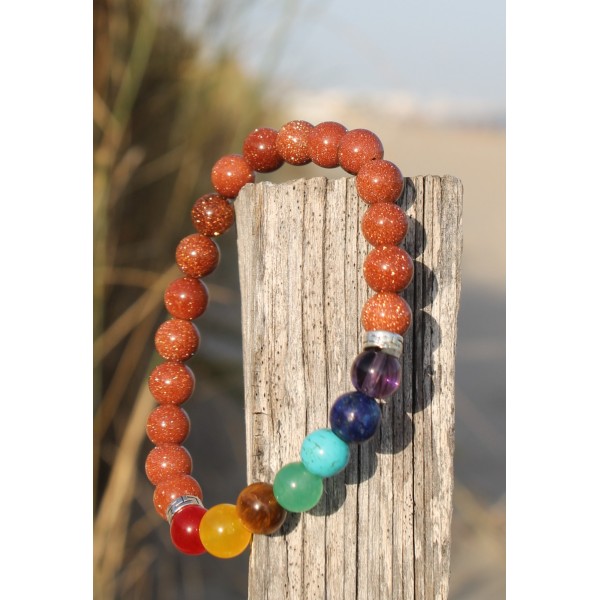 Bracelet "Bonheur" en Aigue Marine